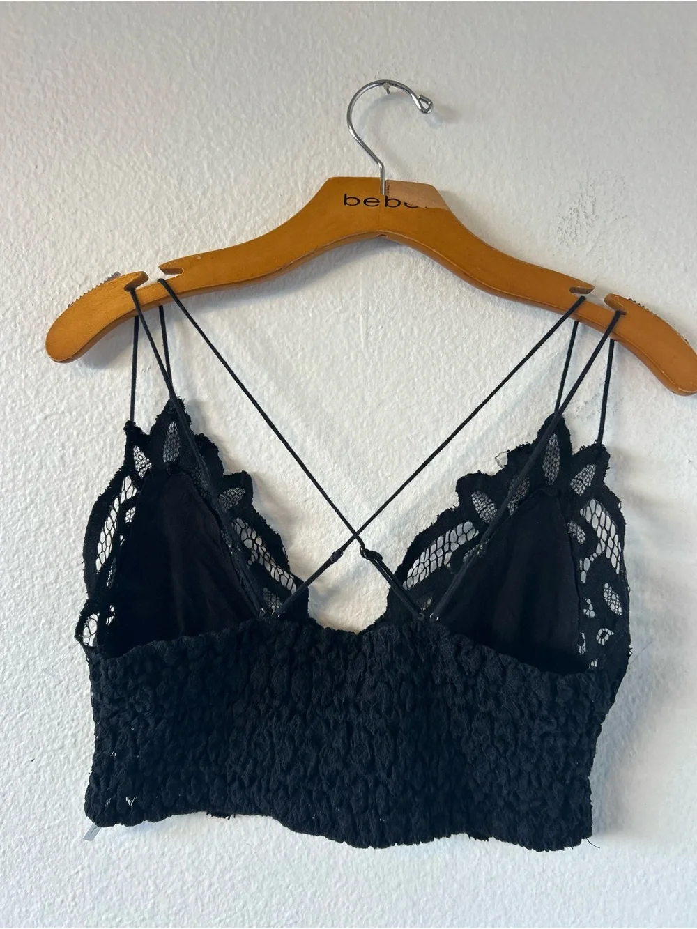Free People Black Crochet Lace Bralette